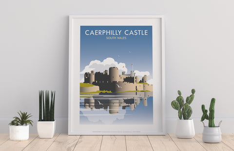 Caerphilly Castle By Artist Dave Thompson - Art Print