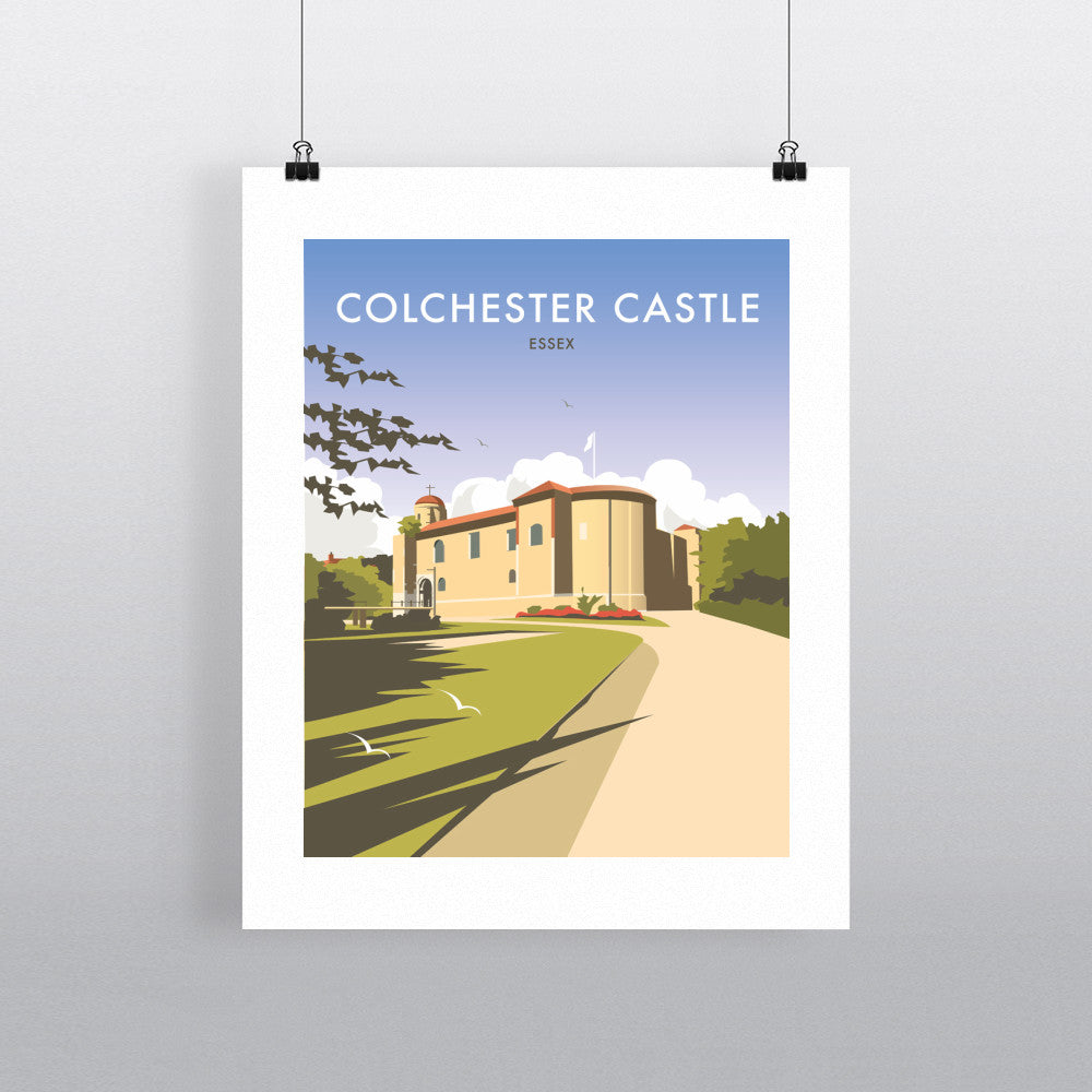 THOMPSON375: Colchester Castle 24" x 32" Matte Mounted Print