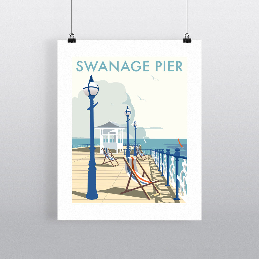 THOMPSON378: Swanage Pier 24" x 32" Matte Mounted Print