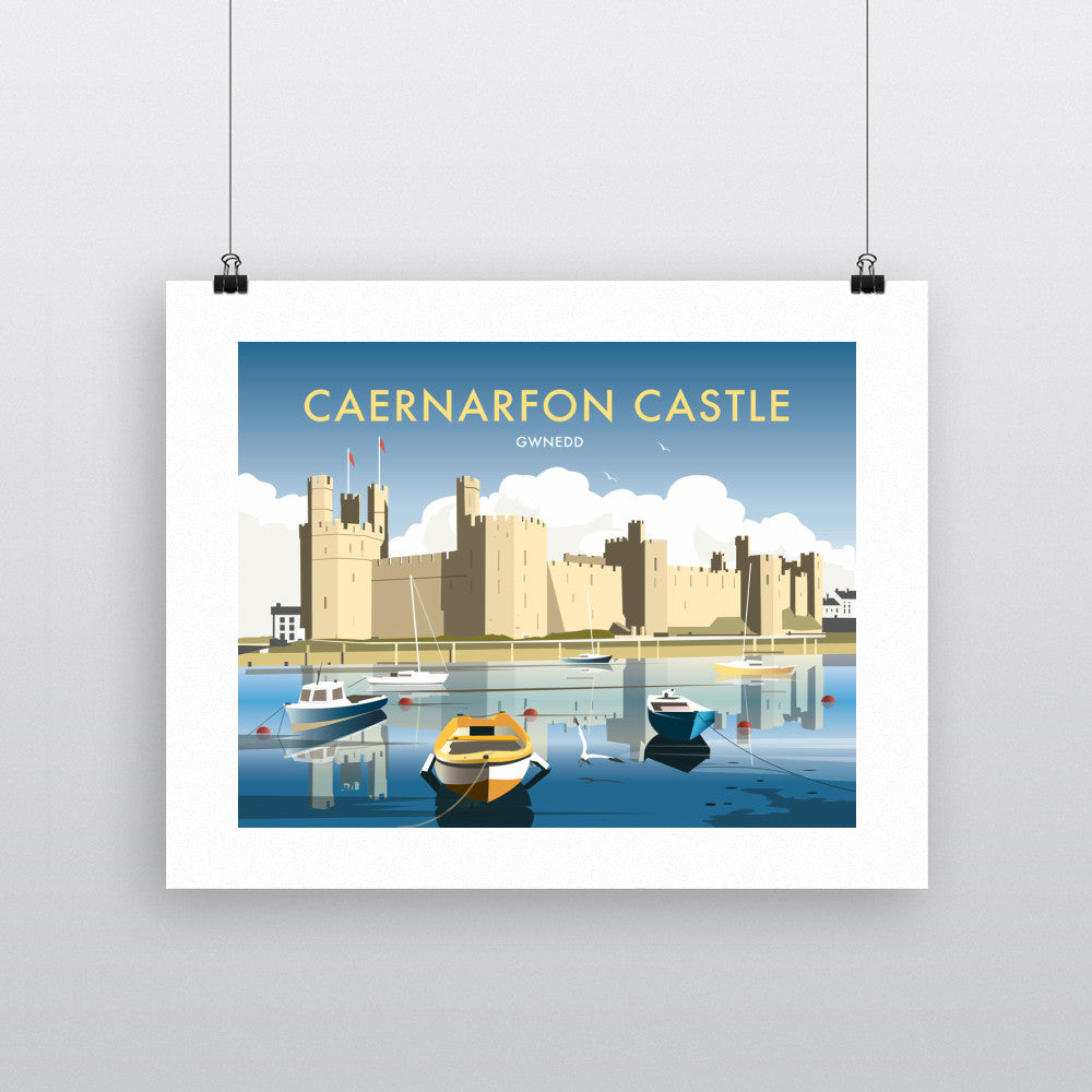 THOMPSON397: Caernarfon Castle 24" x 32" Matte Mounted Print