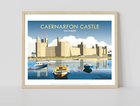 Caernarfon Castle By Artist Dave Thompson - Art Print