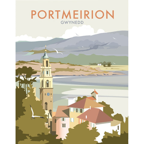 THOMPSON400: Portmeirion, Wales 24" x 32" Matte Mounted Print