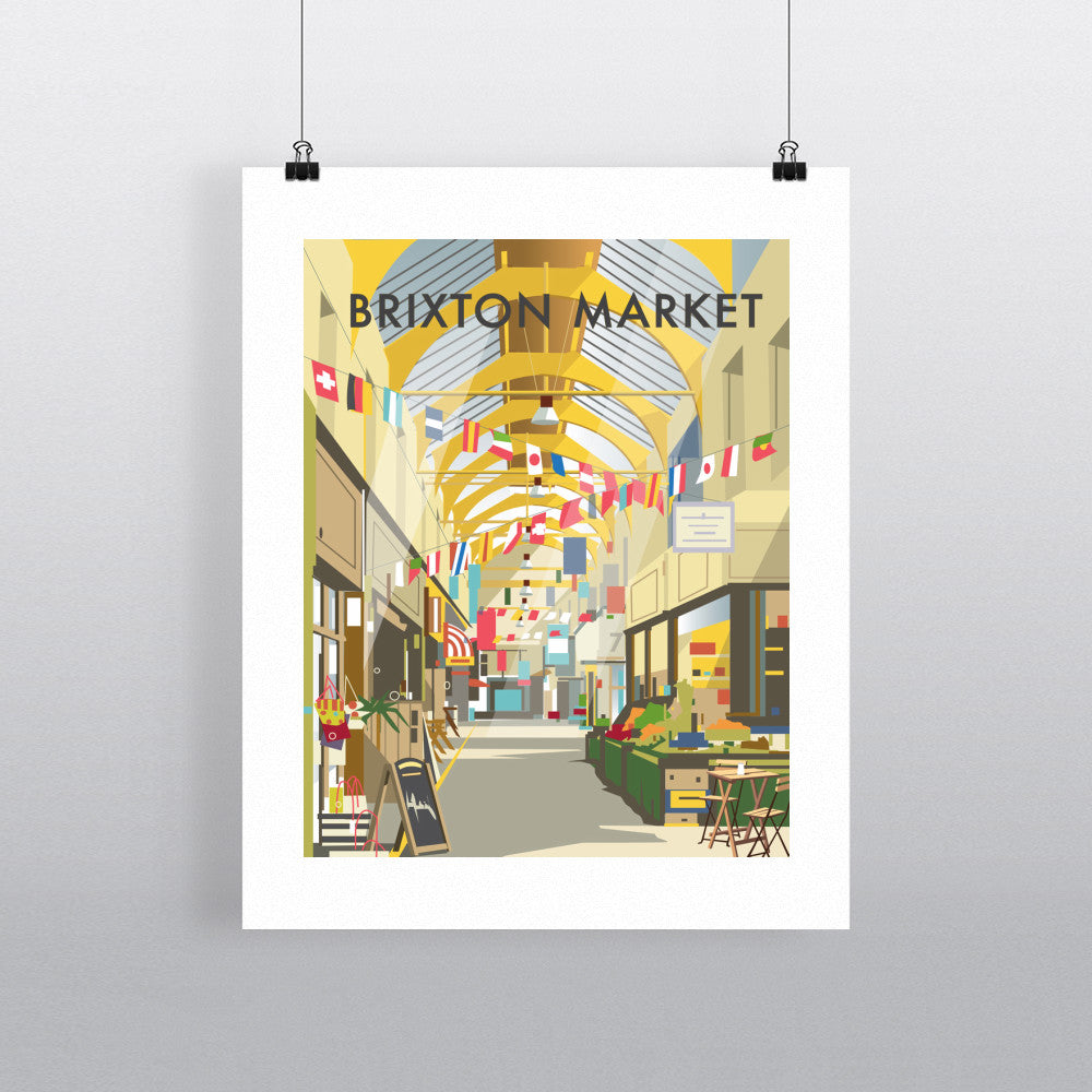 THOMPSON401: Brixton Market 24" x 32" Matte Mounted Print