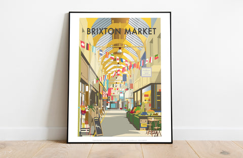 Brixton Market By Artist Dave Thompson - Premium Art Print