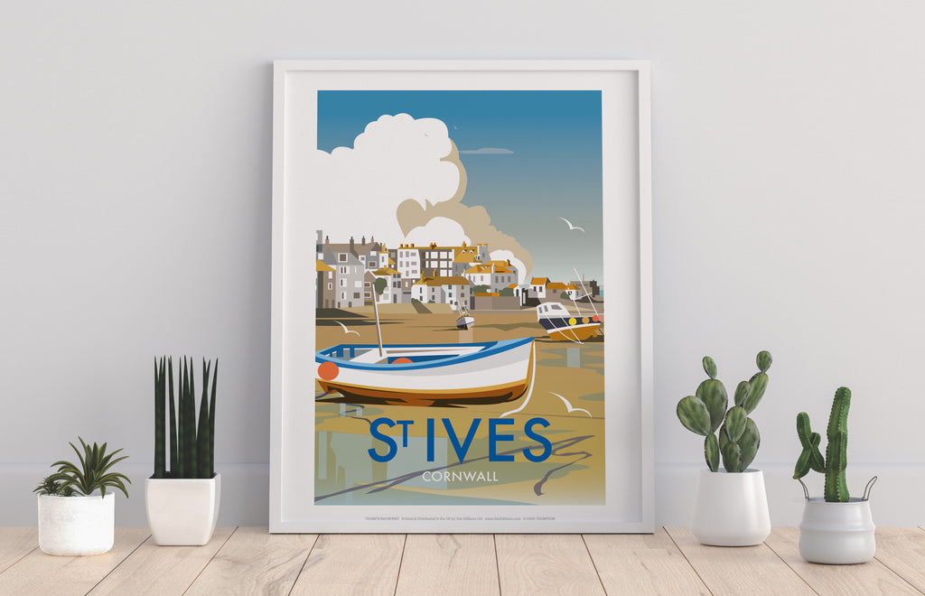 St Ives By Artist Dave Thompson - 11X14inch Premium Art Print