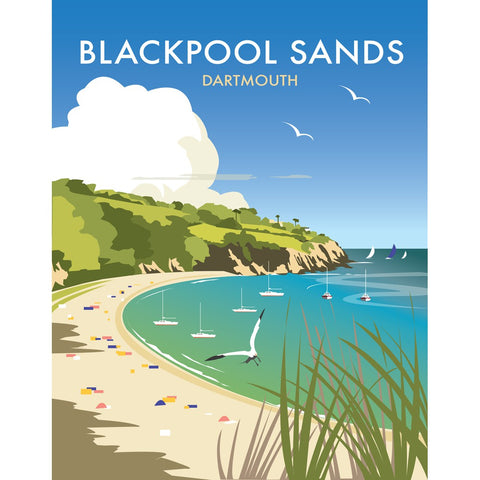THOMPSON430: Blackpool Sands, Dartmouth 24" x 32" Matte Mounted Print