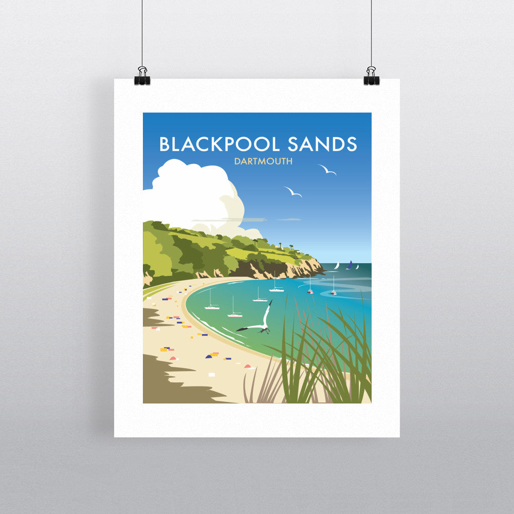 THOMPSON430: Blackpool Sands, Dartmouth 24" x 32" Matte Mounted Print