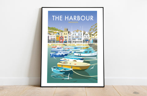 The Harbour By Artist Dave Thompson - Premium Art Print