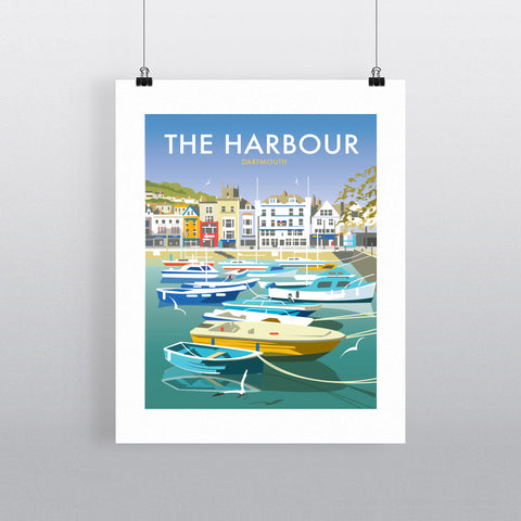 THOMPSON431: The Harbour, Dartmouth 24" x 32" Matte Mounted Print