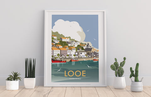 Looe By Artist Dave Thompson - 11X14inch Premium Art Print