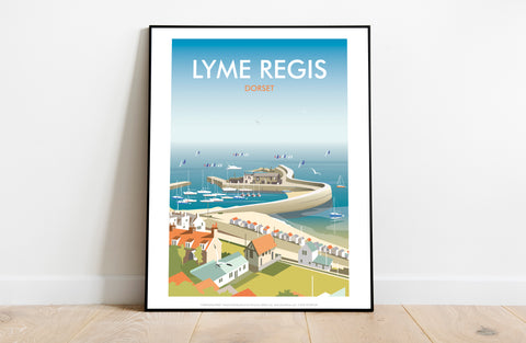 Lyme Regis By Artist Dave Thompson - Premium Art Print