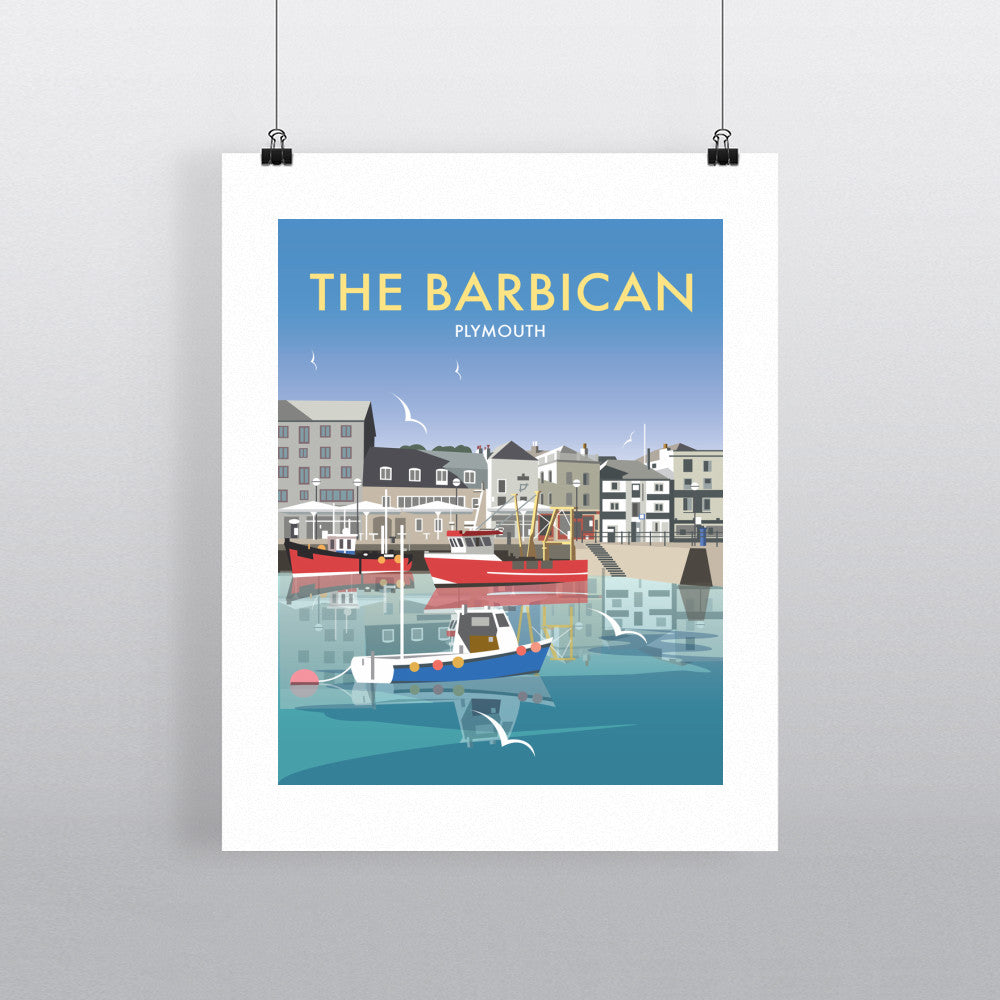 THOMPSON443: The Barbican, Plymouth 24" x 32" Matte Mounted Print