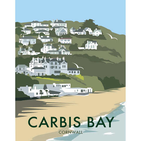 THOMPSON446: Carbis Bay, Cornwall 24" x 32" Matte Mounted Print