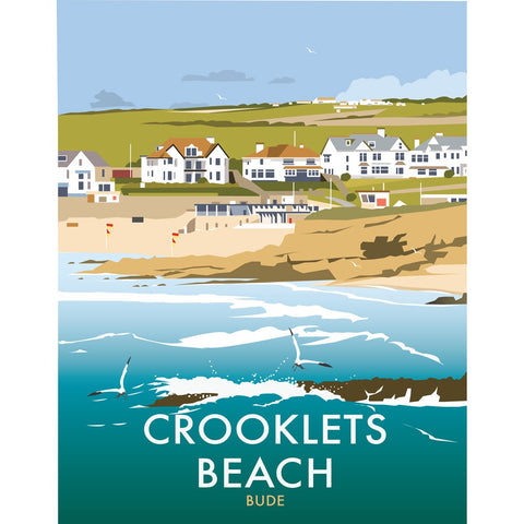 THOMPSON447: Crooklets Beach, Cornwall 24" x 32" Matte Mounted Print