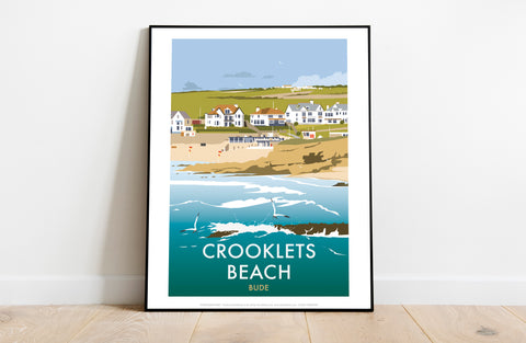 Crooklets Beach By Artist Dave Thompson - Premium Art Print
