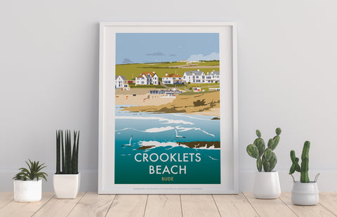 Crooklets Beach By Artist Dave Thompson - Premium Art Print