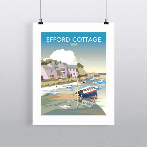 THOMPSON449: Efford Cottage, Cornwall 24" x 32" Matte Mounted Print