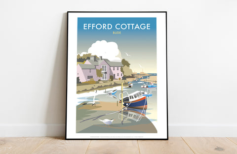 Efford Cottage By Artist Dave Thompson - Premium Art Print