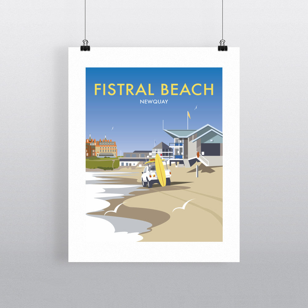 THOMPSON451: Fistral Beach, Newquay 24" x 32" Matte Mounted Print