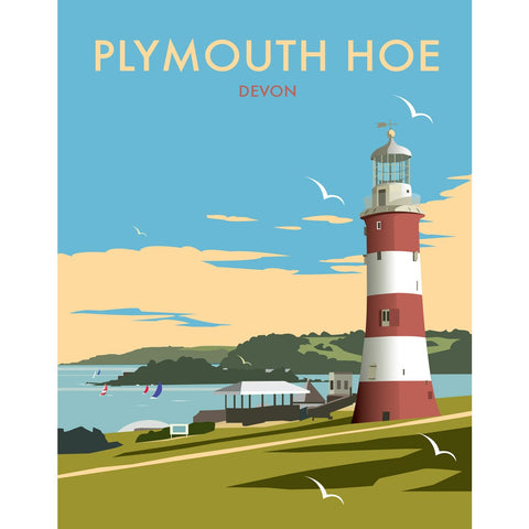 THOMPSON452: Plymouth Hoe, Devon 24" x 32" Matte Mounted Print