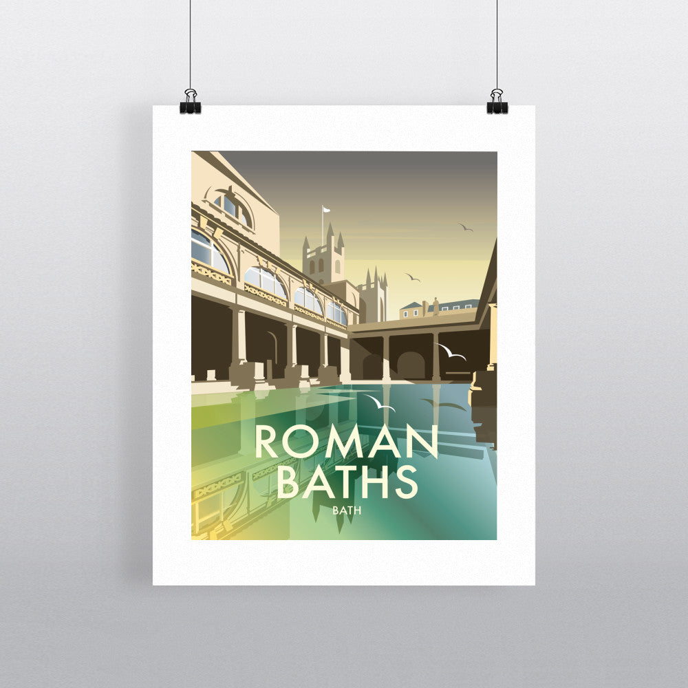THOMPSON454: Roman Baths 24" x 32" Matte Mounted Print