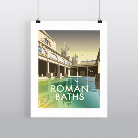 THOMPSON454: Roman Baths 24" x 32" Matte Mounted Print