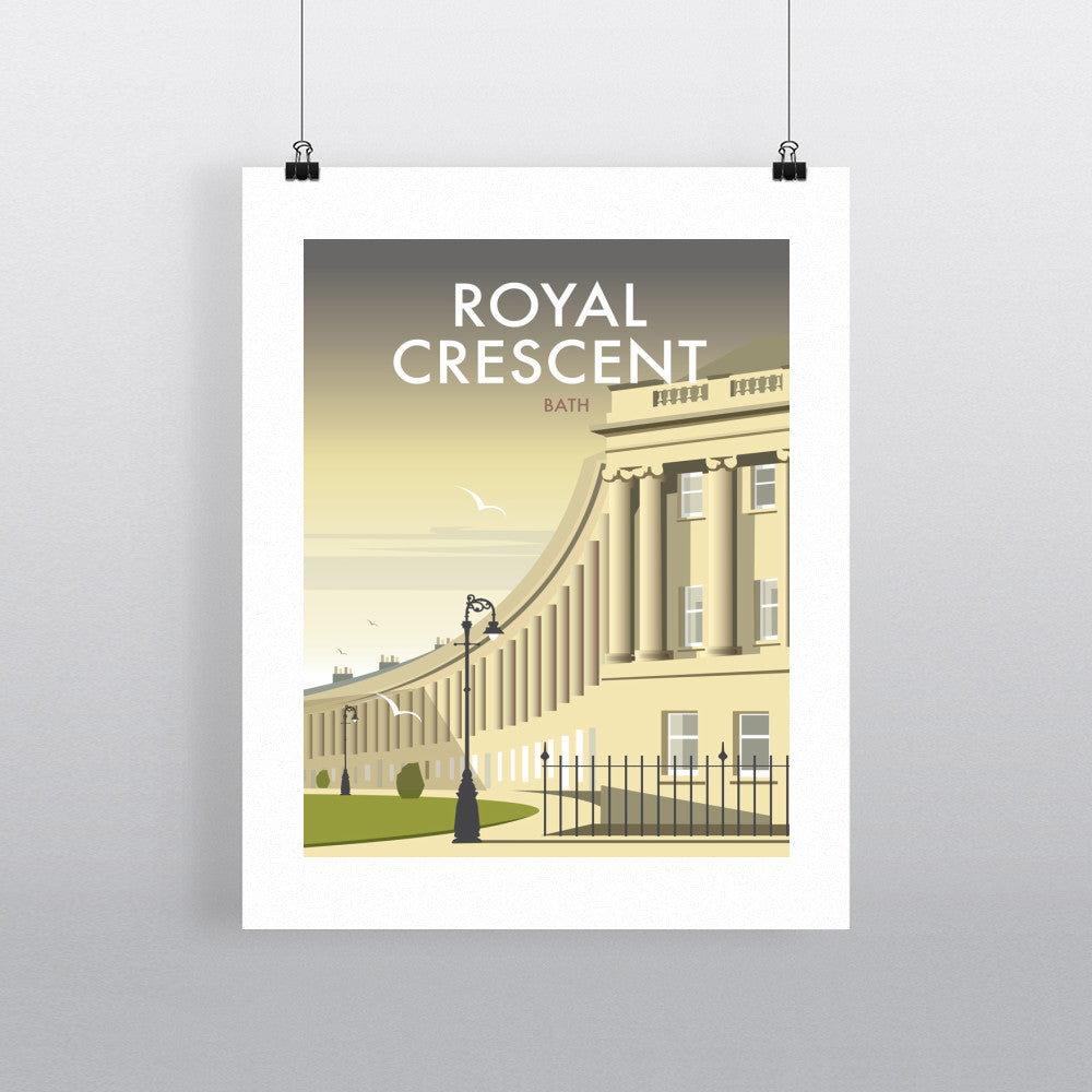 THOMPSON455: Royal Crescent, Bath 24" x 32" Matte Mounted Print