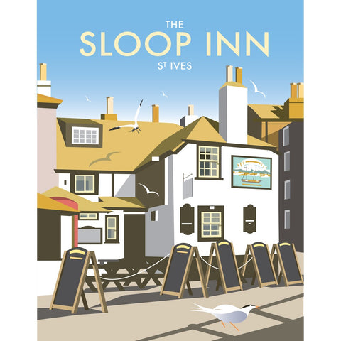 THOMPSON456: The Sloop Inn, St Ives 24" x 32" Matte Mounted Print