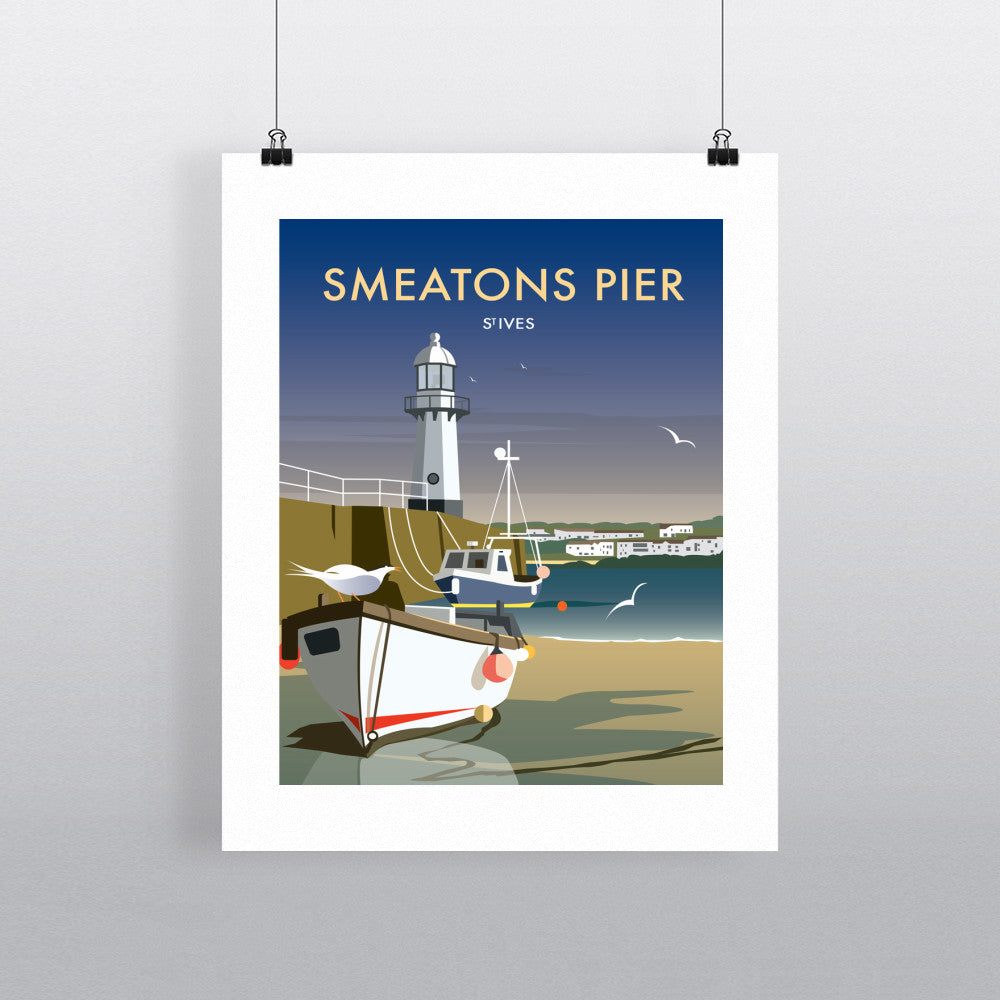 THOMPSON457: Smeatons Pier, St Ives 24" x 32" Matte Mounted Print