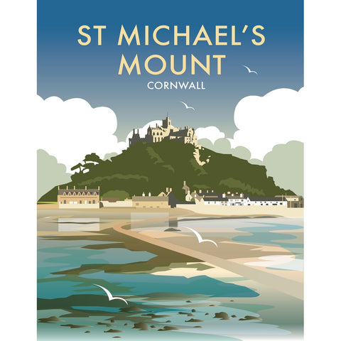 THOMPSON458: St Michaels Mount, Cornwall 24" x 32" Matte Mounted Print
