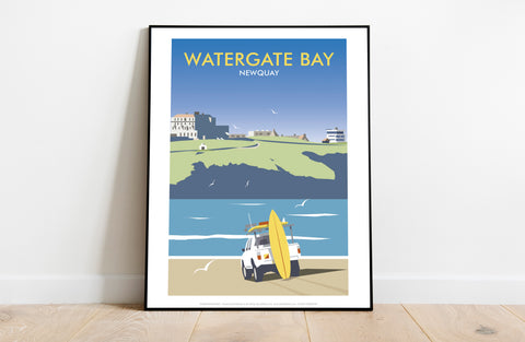 Watergate Bay By Artist Dave Thompson - Premium Art Print