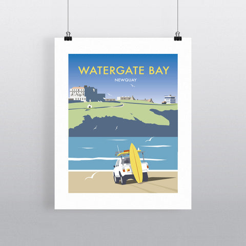 THOMPSON463: Watergate Bay, Cornwall 24" x 32" Matte Mounted Print