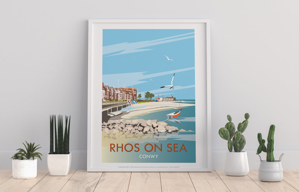 Rhos On Sea By Artist Dave Thompson - Premium Art Print