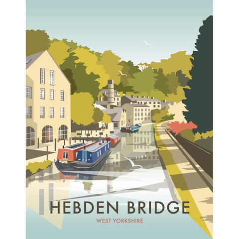 THOMPSON468: Hebden Bridge 24" x 32" Matte Mounted Print