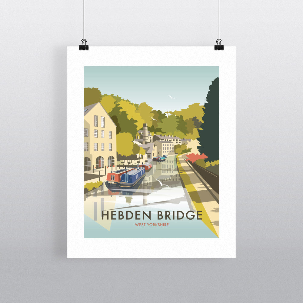 THOMPSON468: Hebden Bridge 24" x 32" Matte Mounted Print