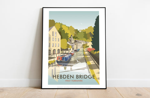 Hebden Bridge By Artist Dave Thompson - Premium Art Print