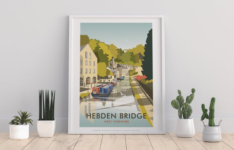 Hebden Bridge By Artist Dave Thompson - Premium Art Print
