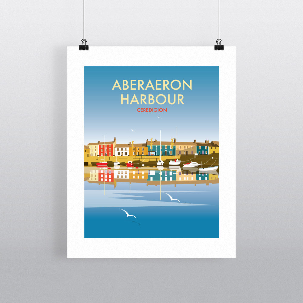 THOMPSON473: Aberaeron Harbour 24" x 32" Matte Mounted Print