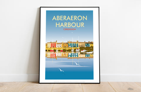 Aberaeron Harbour By Artist Dave Thompson - Art Print