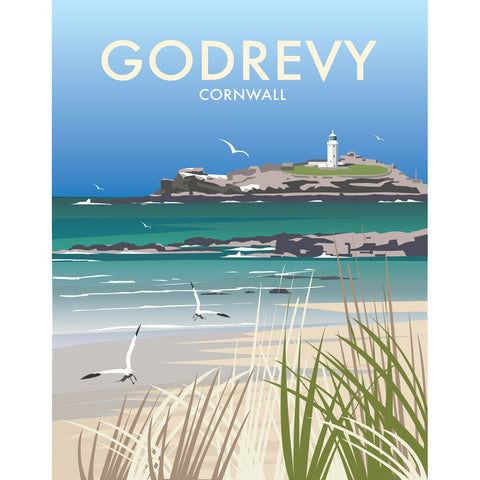 THOMPSON476: Godrevy, Cornwall 24" x 32" Matte Mounted Print