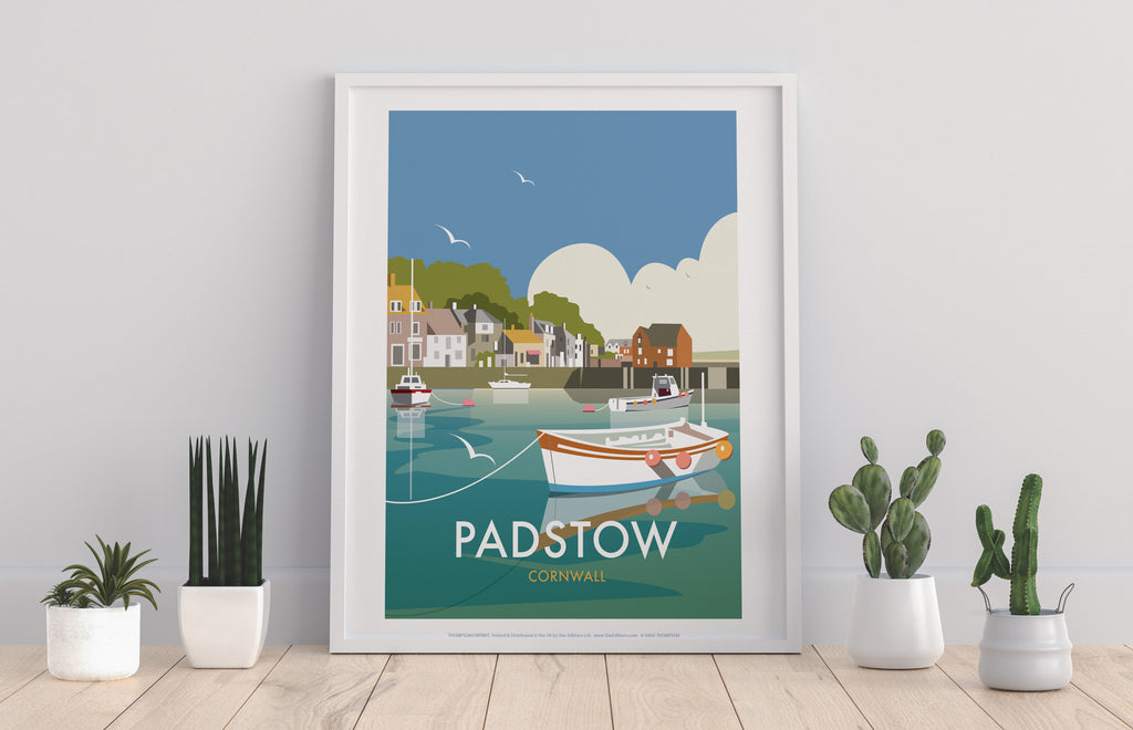 Padstow By Artist Dave Thompson - 11X14inch Premium Art Print