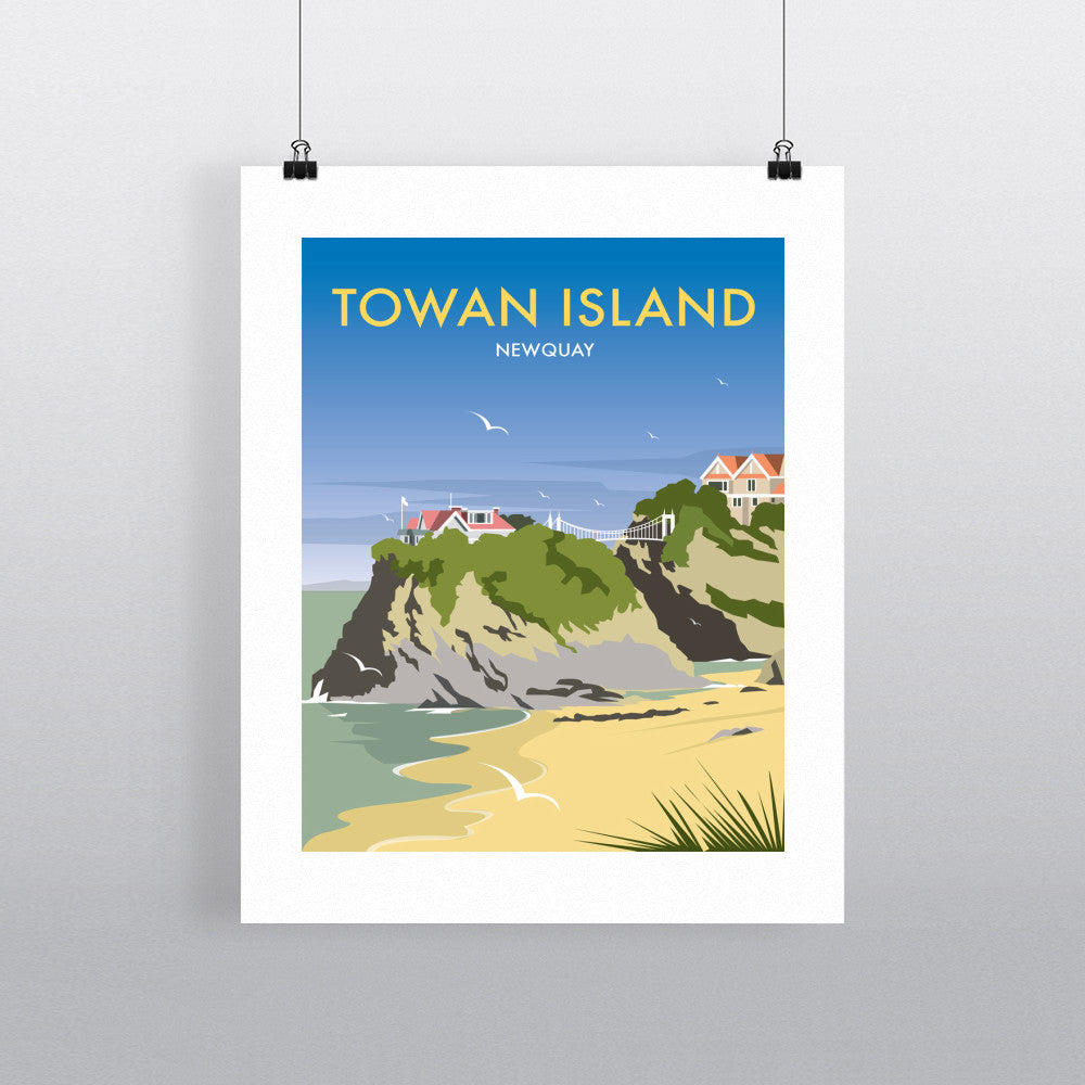 THOMPSON479: Towan Island, Newquay 24" x 32" Matte Mounted Print
