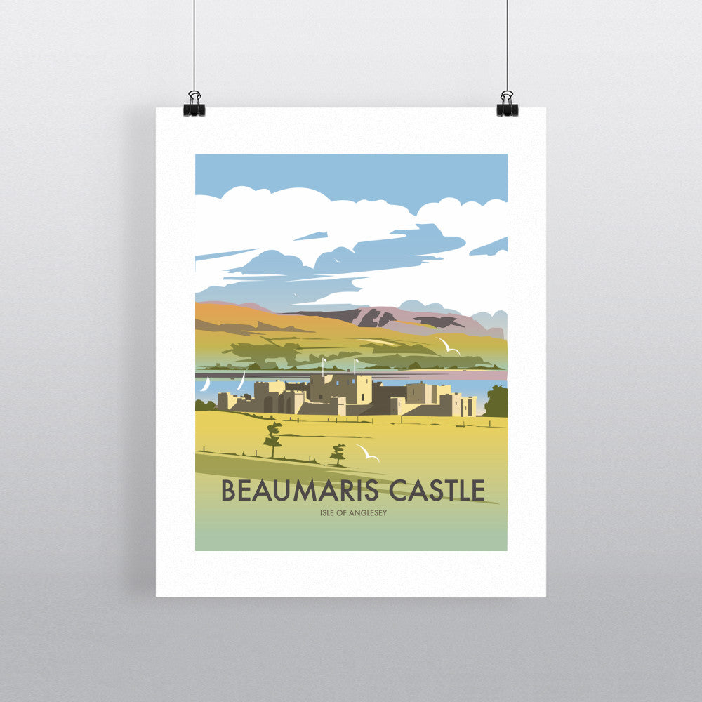 THOMPSON481: Beaumaris Castle 24" x 32" Matte Mounted Print