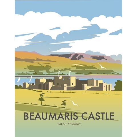 THOMPSON481: Beaumaris Castle 24" x 32" Matte Mounted Print