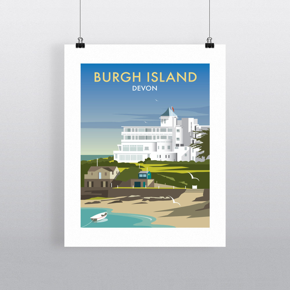 THOMPSON483: Burgh Island, Devon 24" x 32" Matte Mounted Print