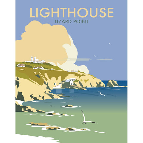 THOMPSON485: Lizard Point Lighthouse, Cornwall 24" x 32" Matte Mounted Print