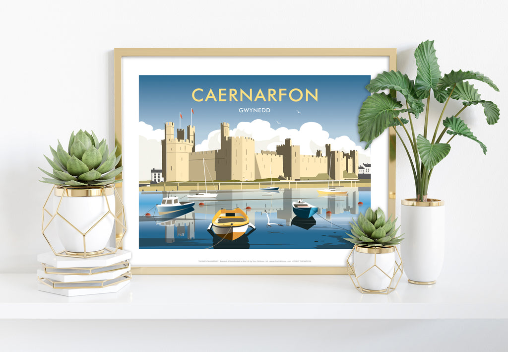 Caernarfon By Artist Dave Thompson - Premium Art Print