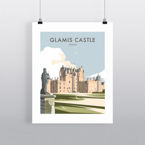 THOMPSON498: Glamis Castle Angus. Greeting Card 6x6