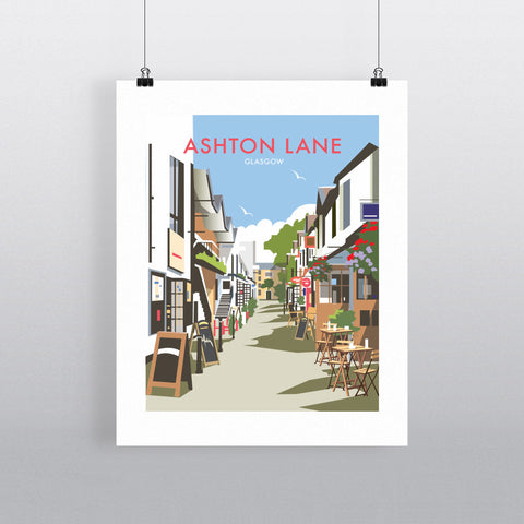 THOMPSON503: Ashton Lane Glasgow. Greeting Card 6x6