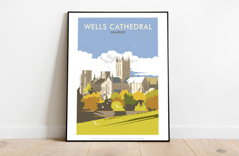 Wells Cathedral By Artist Dave Thompson - Premium Art Print